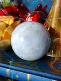 Zephyrion, the Celestial Harmonizer Djinn Aeolian Harmony Blue Calcite Sphere