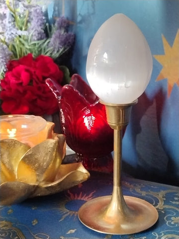 Genesis of Angelic Guidance Selenite Egg of Celestial Connection