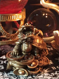 Enchanted Guardian of Prosperity Golden Dragon Turtle Statue