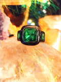 Emerald Eclipse Goddess Gaia's Prosperity Manifestation Ring