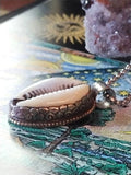 Vodou's Veil Cowrie Shell Spellbound Talisman of Guidance and Fortune