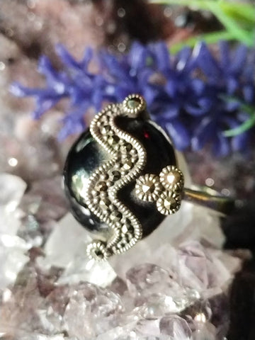 NECRONOMICON DARKSIDE FIRE SERPENT OF INFINITY SPELLBOUND RING