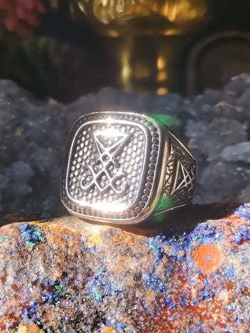 Lucifer's Covenant Black Magick World Power Pact Ring