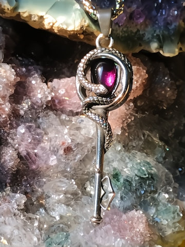 Serpent’s Key of Arcane Secrets Philosopher's Stone Alchemist Talisman