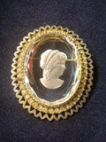 Haunted! ORACLE CAMEO BROOCH OF THE VEILED LADY Prophecy, Dreams & Spirit Guidance