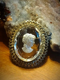 Haunted! ORACLE CAMEO BROOCH OF THE VEILED LADY Prophecy, Dreams & Spirit Guidance