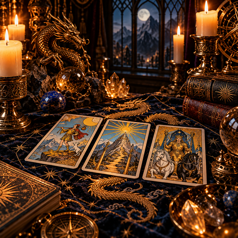 Past + Present + Future Traditional Tarot Card Reading Divination