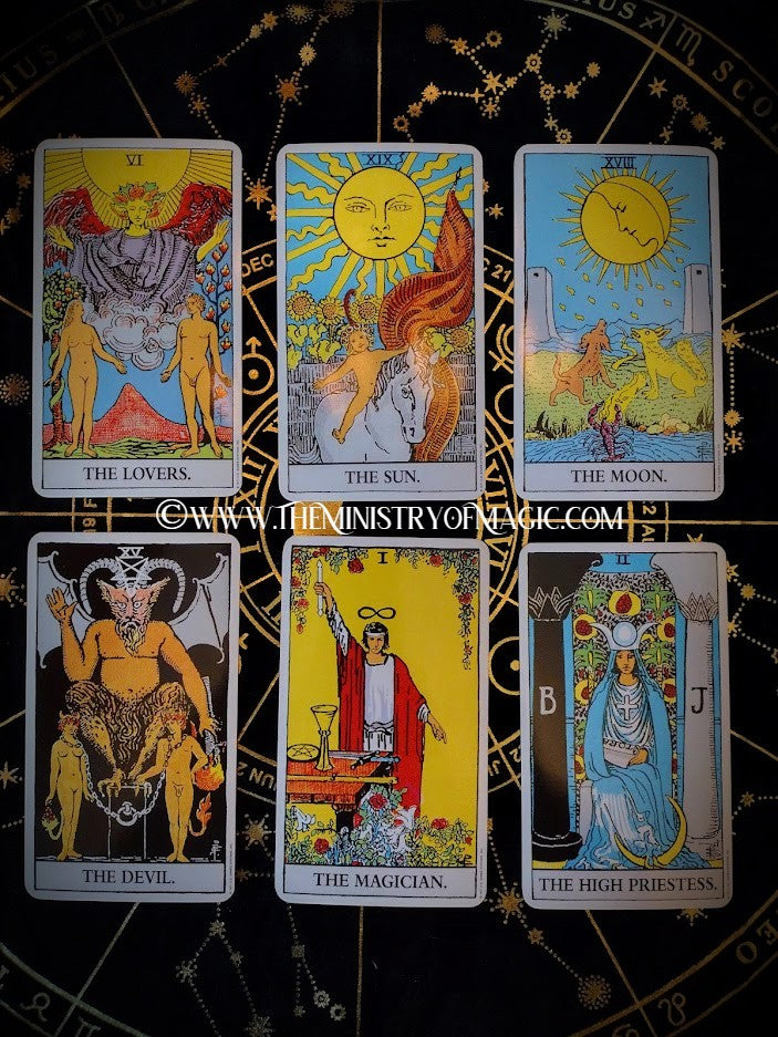 Past + Present + Future Traditional Tarot Card Reading Divination