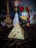 Egyptian Golden Pyramid Of The Gods And Deities Stackable Jewelry Box
