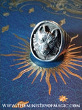 Stalking Wolf Nagual Shamans Power Sterling Silver Ring