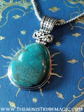 Temple of GODDESS ASET Third Eye of the Priestess Psychic Abilities Turquoise Sterling Silver Spellbound Pendant
