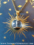 Enchant and Mesmerize with the Radiant Sphere of Ishtar Crystal Pendant